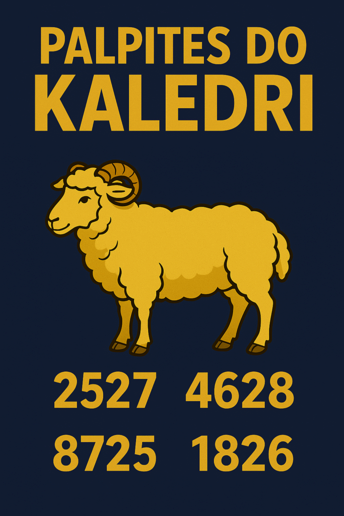Carneiro – Palpites do Kaledri com as milhares 2527, 4628, 8725 e 1826 para jogo do bicho e loterias.