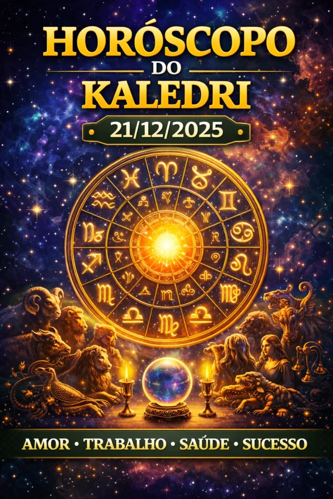 Horóscopo do Kaledri 21/12/2025 com previsões para amor, trabalho, saúde e sucesso