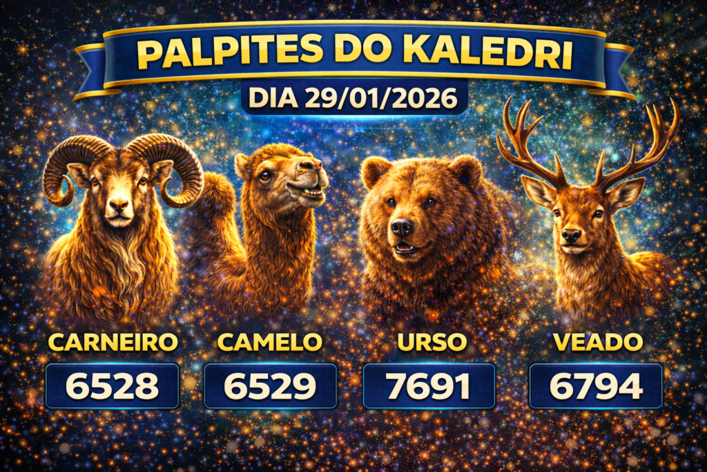 Horóscopo do Kaledri – 29/01/2026 | Previsões, Centena e Milhar do Dia 1 Horóscopo do Kaledri 29/01/2026 com previsões dos signos e palpites de centena e milhar