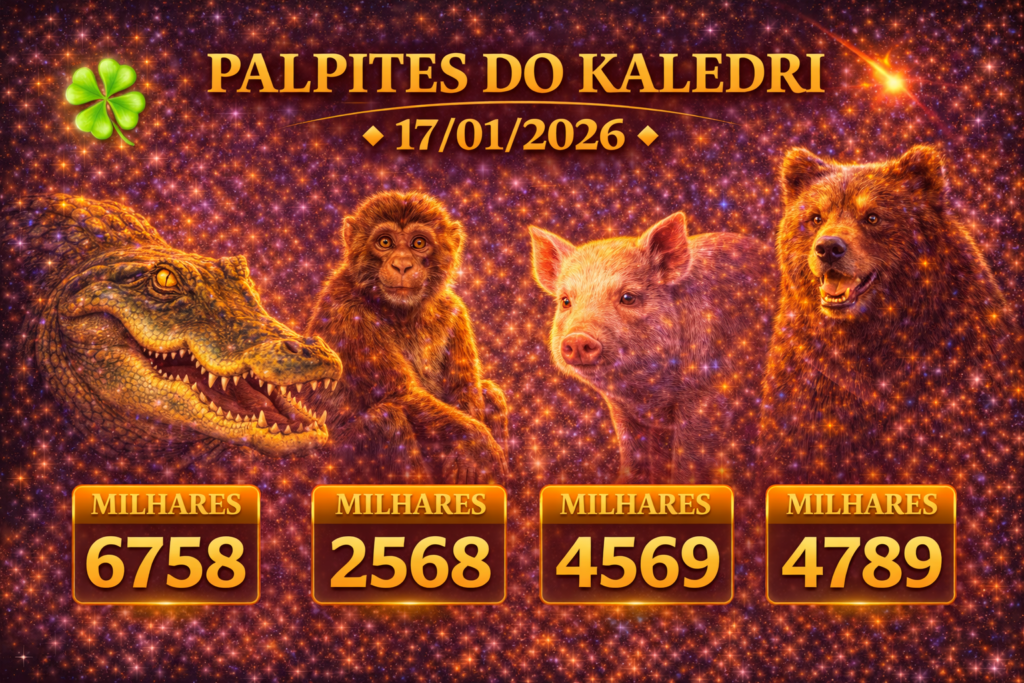 Horóscopo do Kaledri 17/01/2026 com previsões dos signos e palpites de centena e milhar