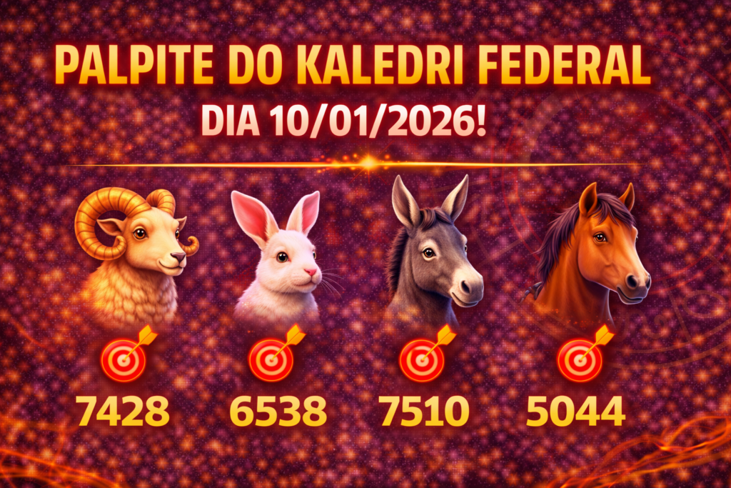 palpite do Kaledri Federal 10/01/2026 com previsões dos signos e palpites de centena e milhar