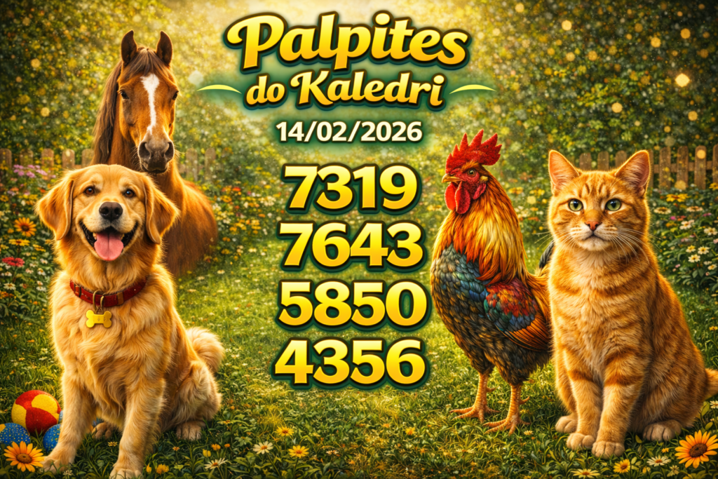 Palpites do Kaledri Federal 14/02/2026 com bichos e milhares da sorte atualizados