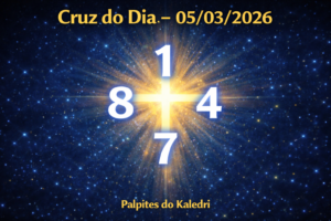 Cruz do Dia 05/03/2026 com os números 8, 1, 4 e 7 – Palpites atualizados do Kaledri.