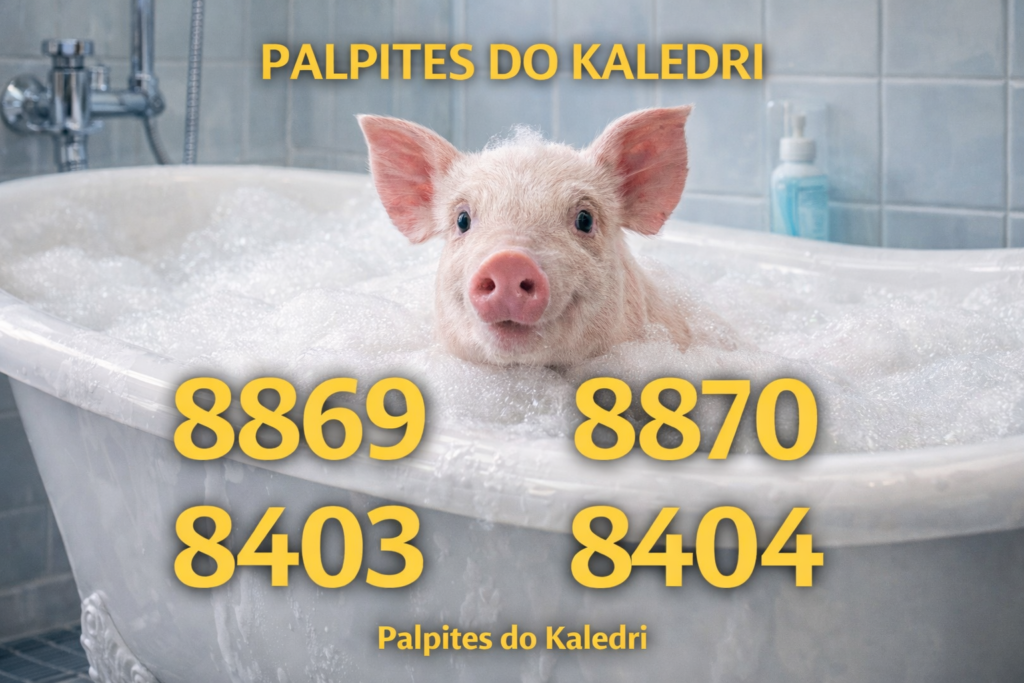 PORCO NA BANHEIRA COM AS MILHARES 8869 8870 8871 8872 PALPITES DO KALEDRI