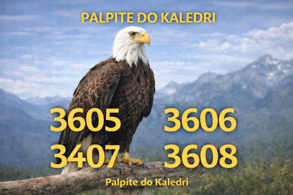 Palpites do Kaledri para 08/03/2026 com aguia na árvore – imagem oficial do dia.