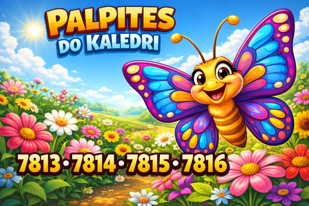 BORBOLETA SORRINDO E AS MILHARES 7813 7814 7815 7816 PALPITES DO KALEDRI