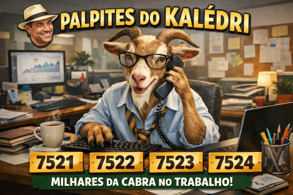 CABRA NO TRABALHO E AS MILHARES 7521 7522 7523 7524 PALPITES DO KALEDRI