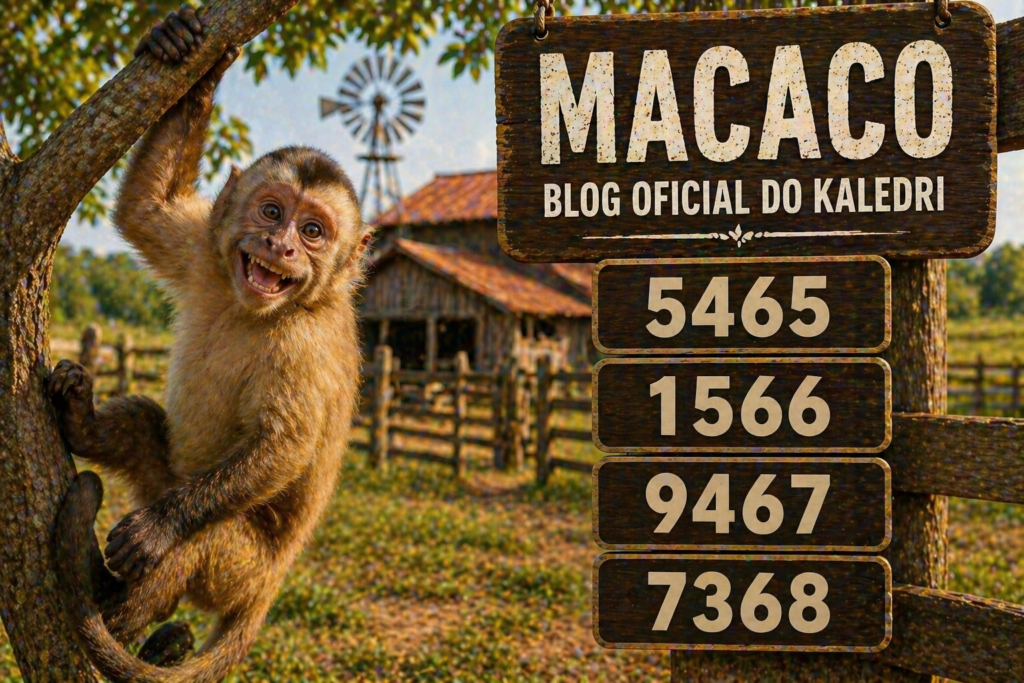 MACACO NA FAZENDA E AS MILHARES 5465, 1566, 9467, 7368
