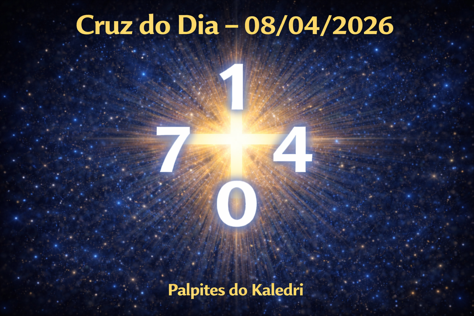 Cruz do Dia 08/04/2026 | Palpites do Kaledri