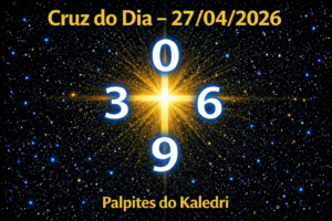 Cruz do Dia 27/04/2026 com os números 0 • 3 • 6 • 9 – Palpites atualizados do Kaledri.