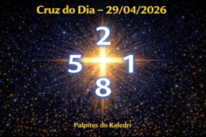 Cruz do Dia 29/04/2026 com os números 2 • 8 • 5 • 1 – Palpites atualizados do Kaledri.