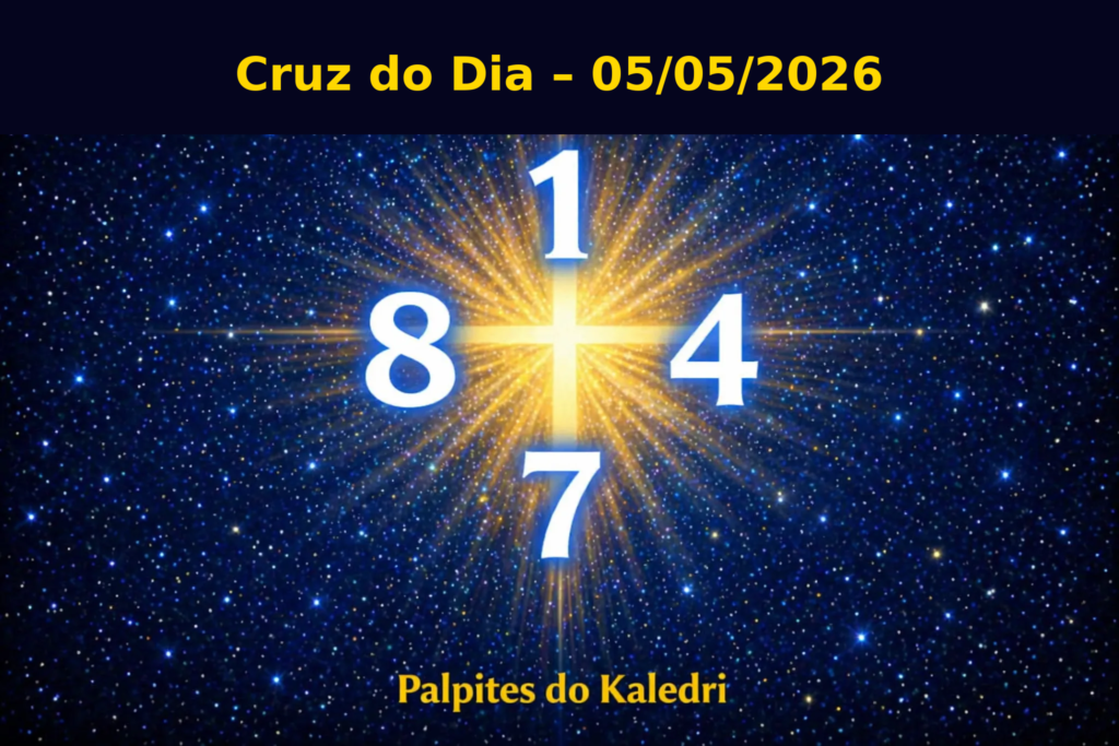 Cruz do Dia do Kaledri 05/05/2026 com números da sorte