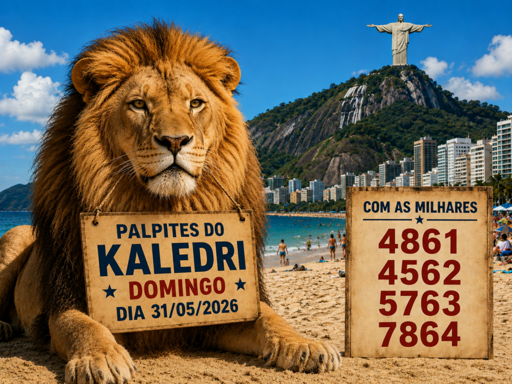 Palpites do Kaledri para o Jogo do Bicho de hoje 31/05/2026 com milhares e grupos do dia