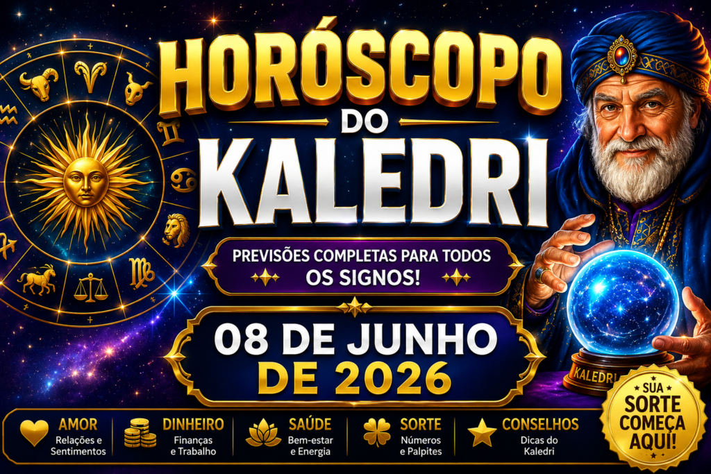 HORÓSCOPO DO KALEDRI – 08 DE JUNHO DE 2026