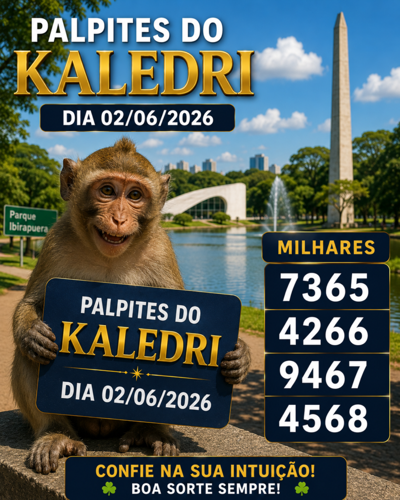 Horóscopo e Palpites do Kaledri para o dia 02/06/2026 com signos, milhares e dezenas do jogo do bicho.