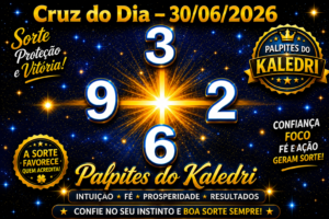 Cruz do Dia 30/06/2026 | Palpites do Kaledri