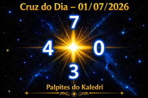 Cruz do Dia 01/07/2026/Kaledri 1 Cruz do Dia 01/07/2026 | Palpites do Kaledri