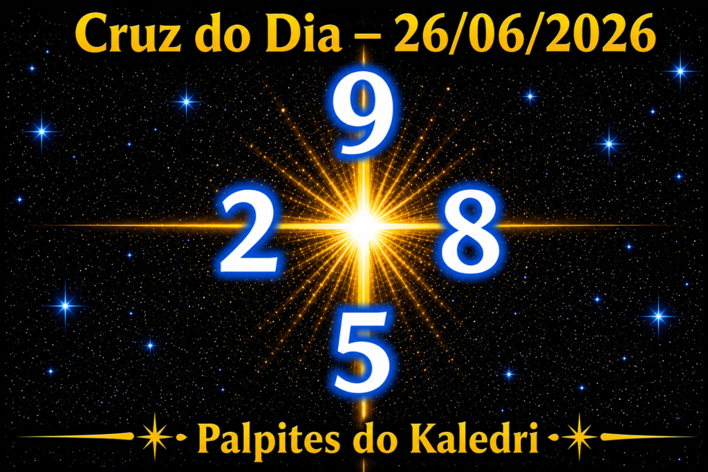 Cruz do Dia 26/06/2026 | Palpites do Kaledri