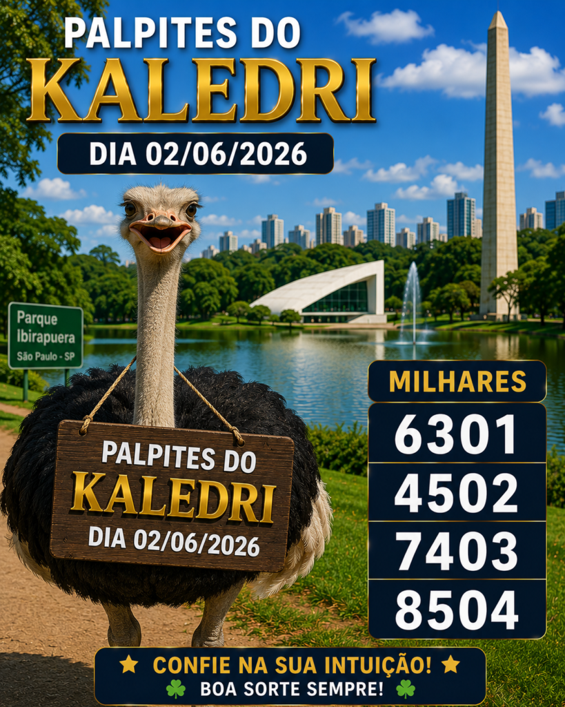 Horóscopo e Palpites do Kaledri para o dia 02/06/2026 com signos, milhares e dezenas do jogo do bicho.