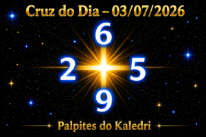 Cruz do Dia 03/07/2026/Kaledri 1 Cruz do Dia 03/07/2026 | Palpites do Kaledri