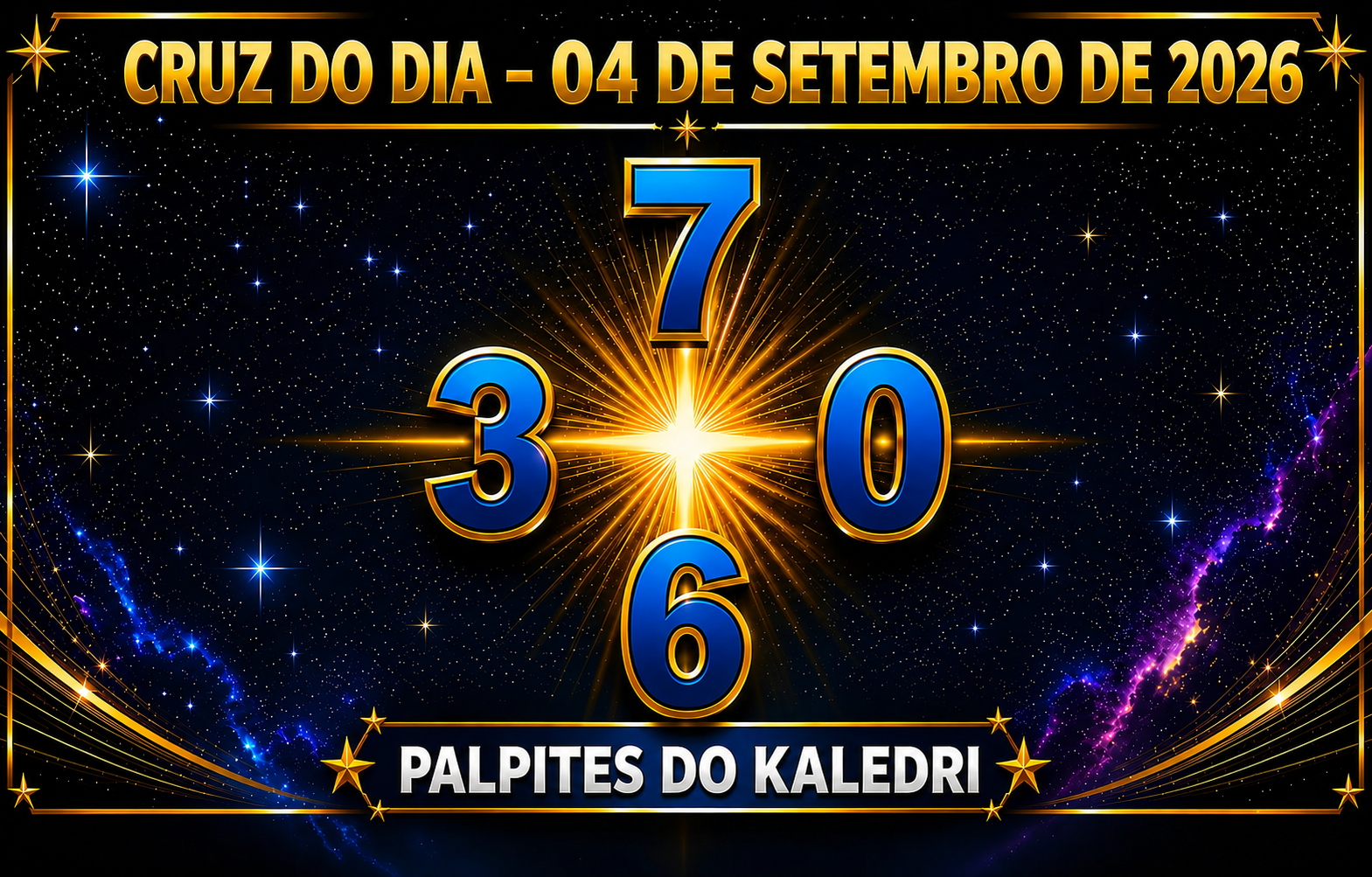 Palpites do Jogo do Bicho – Kaledri 04/09/2026 3 Cruz do Dia do Kaledri 04/09/2026