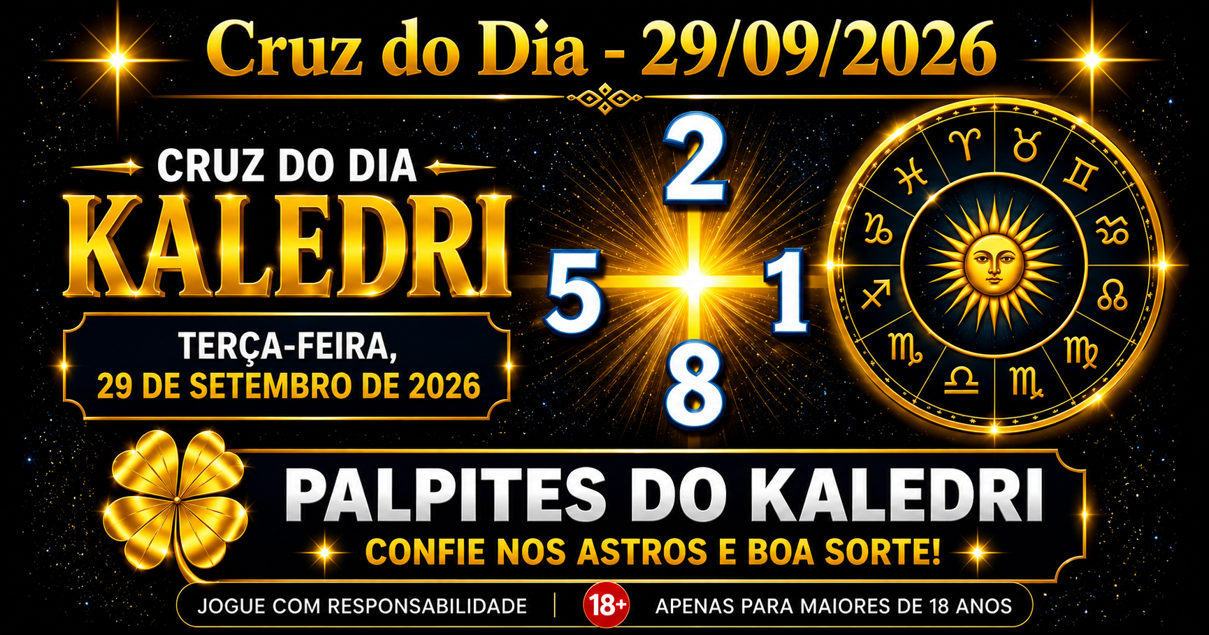 Palpites do Kaledri 29/09/2026 – Jogo do Bicho Hoje 3 Cruz do Dia do Kaledri – 29/09/2026
