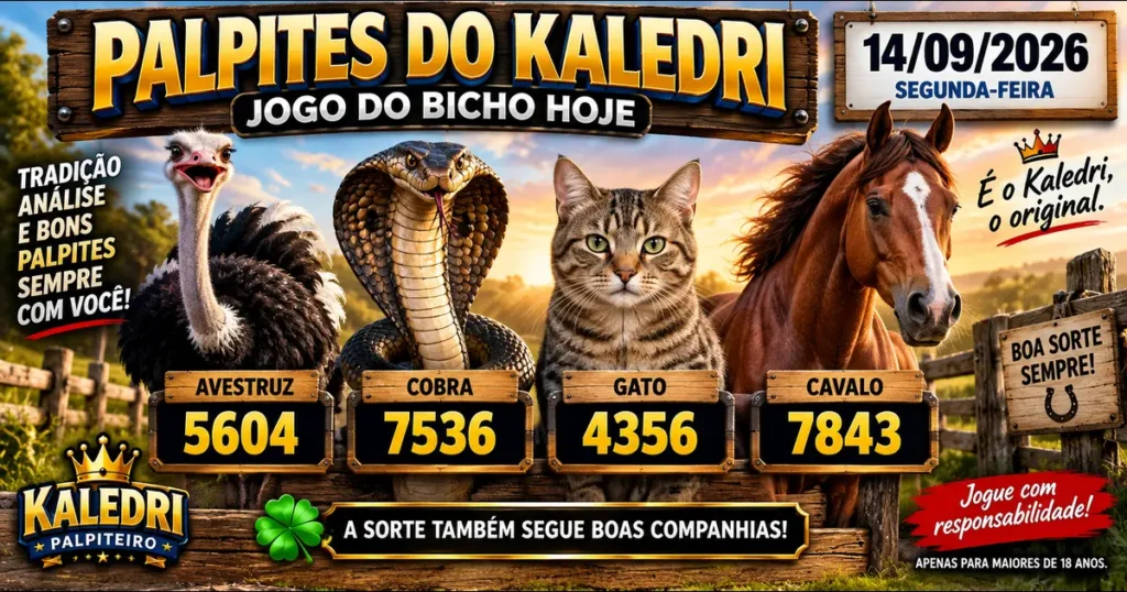 Horóscopo do Kaledri 14/09/2026 previsões dos 12 signos