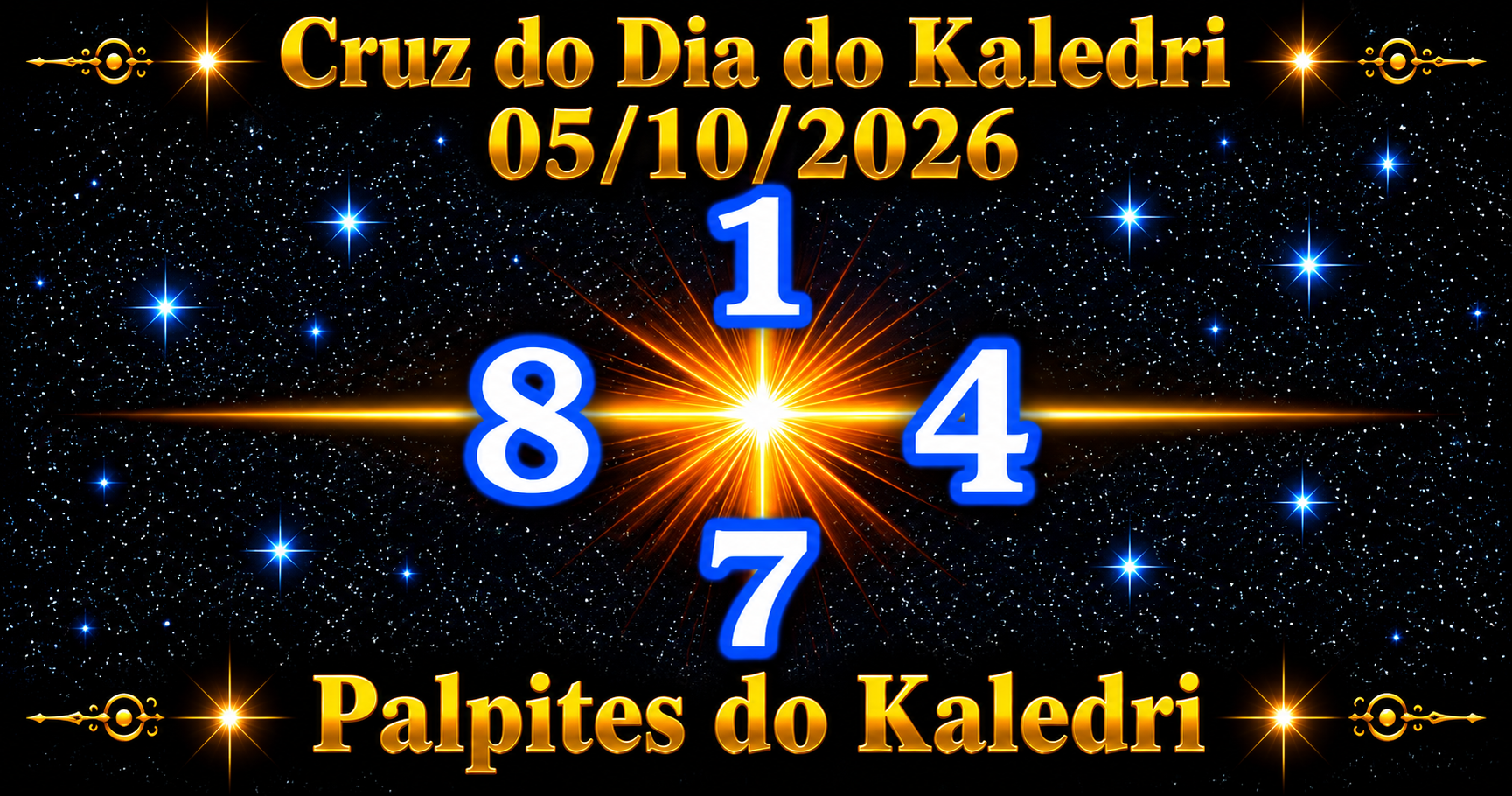 cruz do dia 05 10 2026 palpites do kaledri
