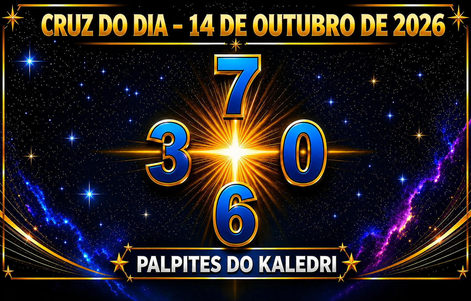 Palpites do Kaledri Oficial 14/10/2026 – Palpites do Jogo do Bicho 4 Cruz do Dia do Kaledri 14/10/2026