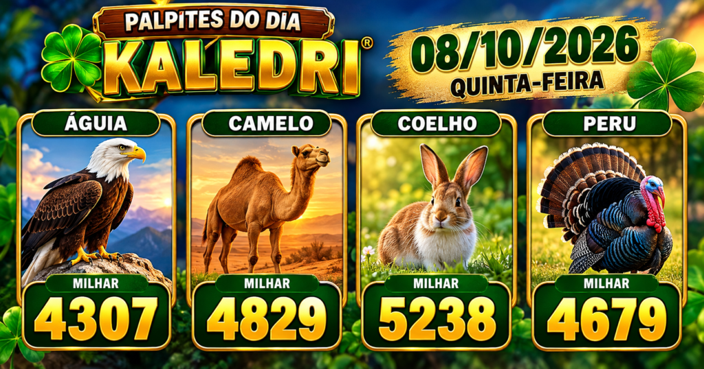 Palpites do Kaledri para Hoje – 08/10/2026