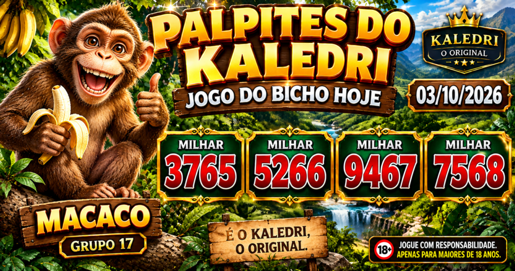 Palpites do Kaledri 17/10/2026 – Jogo do Bicho Hoje 1 Palpites do Kaledri 17/10/2026 Jogo do Bicho Hoje