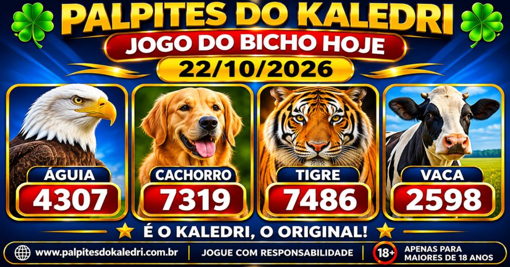 Palpites do Kaledri 22/10/2026 – Kaledri
