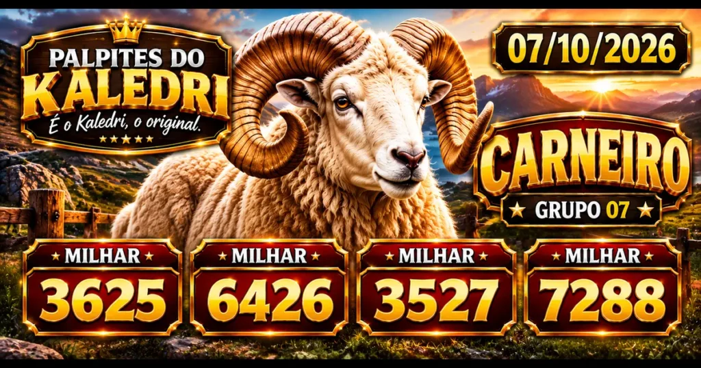 Palpites do Kaledri 26/10/2026 com bichos e milhares do dia