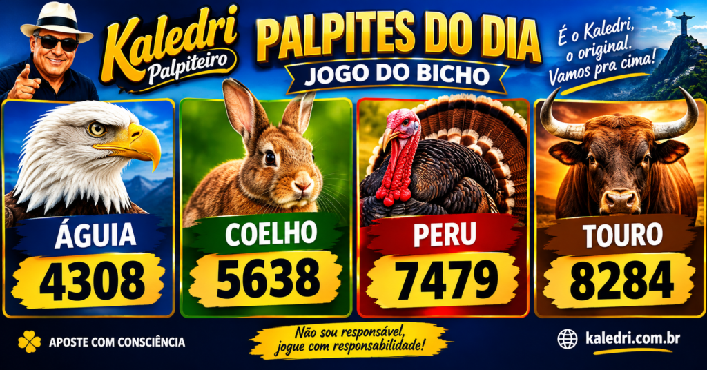 Palpites do Kaledri 28 de outubro de 2026 – Jogo do Bicho Hoje